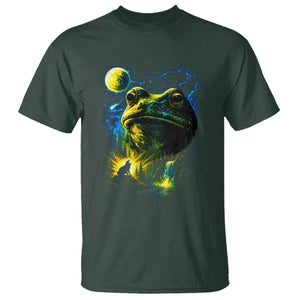 Cosmic Frog Howling At Moon Parody Graphic T Shirt Vintage 90s Retro Fantasy Meme