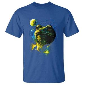 Cosmic Frog Howling At Moon Parody Graphic T Shirt Vintage 90s Retro Fantasy Meme
