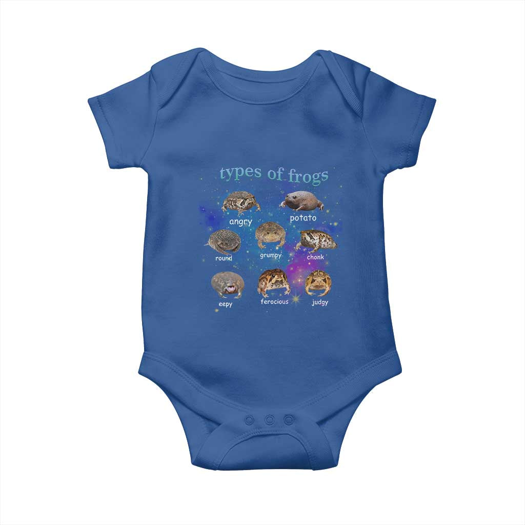 Types Of Frogs Funny Rain Frog Meme Chart Baby Onesie Angry Grumpy Eepy Chonk Potato Round Judgy Ferocious
