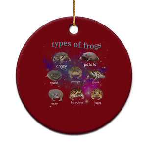 Types Of Frogs Funny Rain Frog Meme Chart Ceramic Ornament Angry Grumpy Eepy Chonk Potato Round Judgy Ferocious