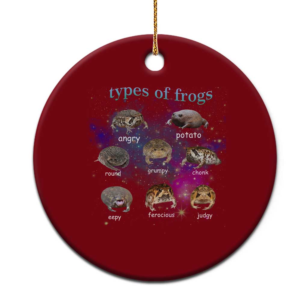Types Of Frogs Funny Rain Frog Meme Chart Ceramic Ornament Angry Grumpy Eepy Chonk Potato Round Judgy Ferocious TS02 1pc Red Print Your Wear