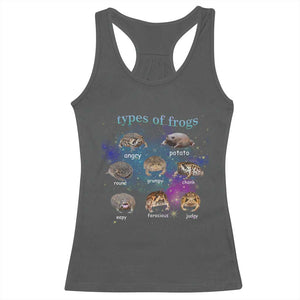 Types Of Frogs Funny Rain Frog Meme Chart Racerback Tank Top Angry Grumpy Eepy Chonk Potato Round Judgy Ferocious