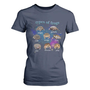 Types Of Frogs Funny Rain Frog Meme Chart T Shirt For Women Angry Grumpy Eepy Chonk Potato Round Judgy Ferocious