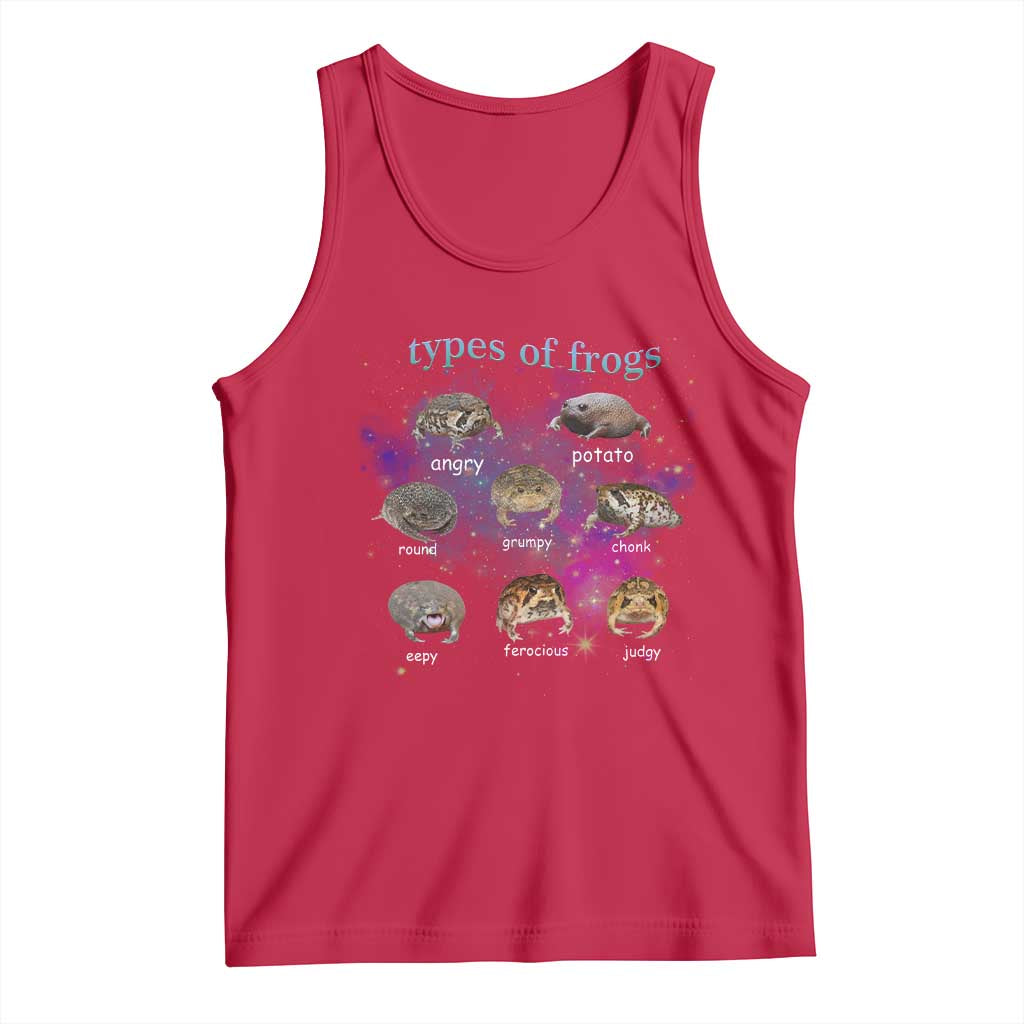 Types Of Frogs Funny Rain Frog Meme Chart Tank Top Angry Grumpy Eepy Chonk Potato Round Judgy Ferocious