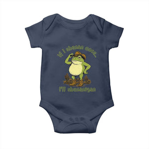 Funny Cowboy Frog Western Meme Baby Onesie If I Shenan Once I Will Shenanigan