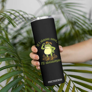 Funny Cowboy Frog Western Meme Skinny Tumbler If I Shenan Once I Will Shenanigan