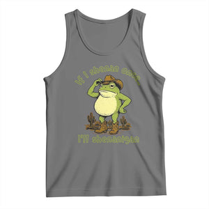 Funny Cowboy Frog Western Meme Tank Top If I Shenan Once I Will Shenanigan