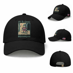 Funny Medieval Frog Knight Fantasy RPG Meme Baseball Cap Off To Commit Shenanigans