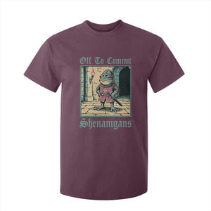 Funny Medieval Frog Knight Fantasy RPG Meme T Shirt For Kid Off To Commit Shenanigans