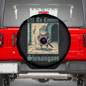 Funny Medieval Frog Knight Fantasy RPG Meme Spare Tire Cover Off To Commit Shenanigans