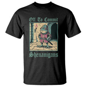Funny Medieval Frog Knight Fantasy RPG Meme T Shirt Off To Commit Shenanigans