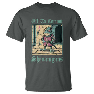 Funny Medieval Frog Knight Fantasy RPG Meme T Shirt Off To Commit Shenanigans
