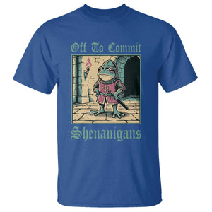 Funny Medieval Frog Knight Fantasy RPG Meme T Shirt Off To Commit Shenanigans