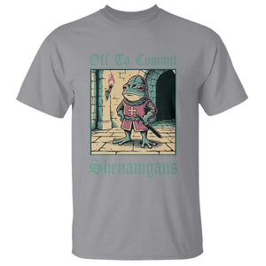 Funny Medieval Frog Knight Fantasy RPG Meme T Shirt Off To Commit Shenanigans