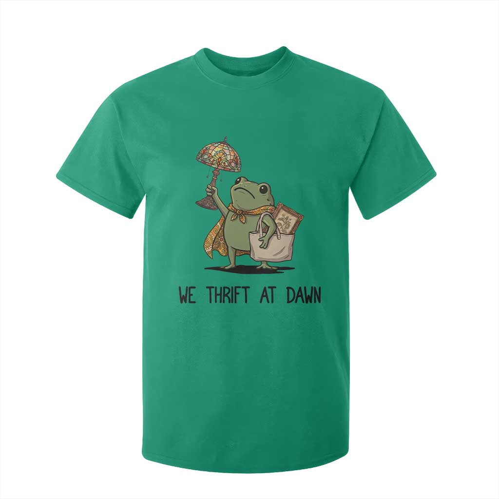 Funny Thrifting Frog Vintage Antique Hunter T Shirt For Kid We Thrift At Dawn Humor