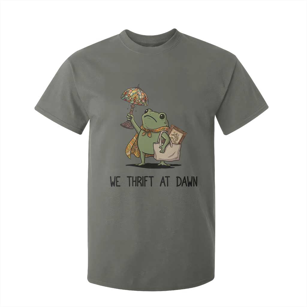 Funny Thrifting Frog Vintage Antique Hunter T Shirt For Kid We Thrift At Dawn Humor