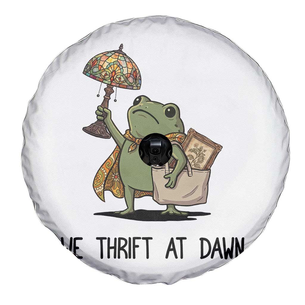 Funny Thrifting Frog Vintage Antique Hunter Spare Tire Cover We Thrift At Dawn Humor