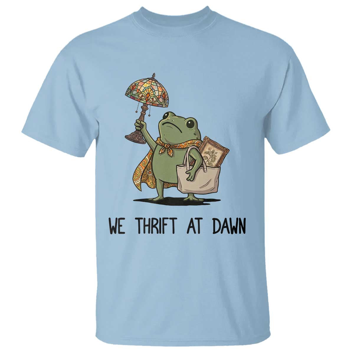 Funny Thrifting Frog Vintage Antique Hunter T Shirt We Thrift At Dawn Humor