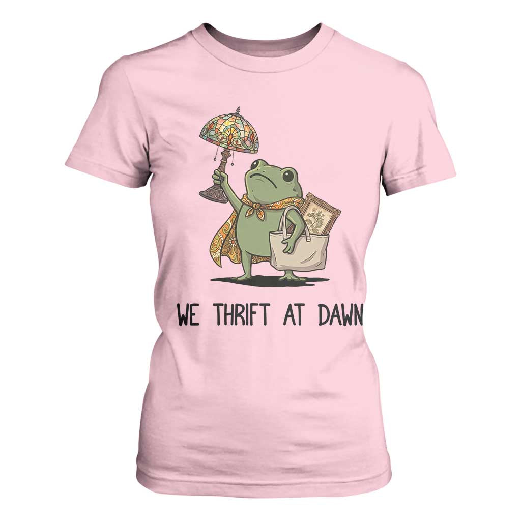Funny Thrifting Frog Vintage Antique Hunter T Shirt For Women We Thrift At Dawn Humor