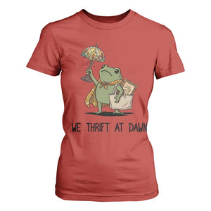 Funny Thrifting Frog Vintage Antique Hunter T Shirt For Women We Thrift At Dawn Humor
