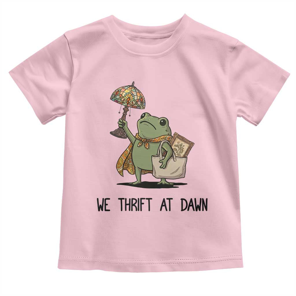 Funny Thrifting Frog Vintage Antique Hunter Toddler T Shirt We Thrift At Dawn Humor