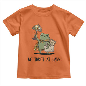 Funny Thrifting Frog Vintage Antique Hunter Toddler T Shirt We Thrift At Dawn Humor