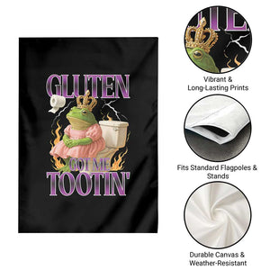 Funny Gluten Free Frog Princess Toilet Meme Garden Flag Gluten Got Me Tootin