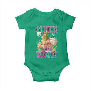 Funny Gluten Free Frog Princess Toilet Meme Baby Onesie Gluten Got Me Tootin