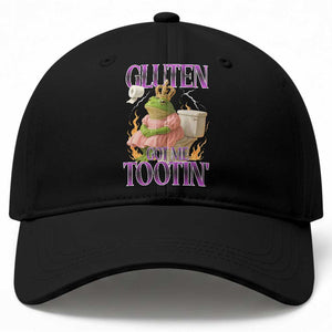Funny Gluten Free Frog Princess Toilet Meme Baseball Cap Gluten Got Me Tootin