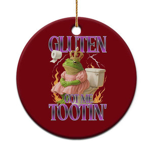 Funny Gluten Free Frog Princess Toilet Meme Ceramic Ornament Gluten Got Me Tootin