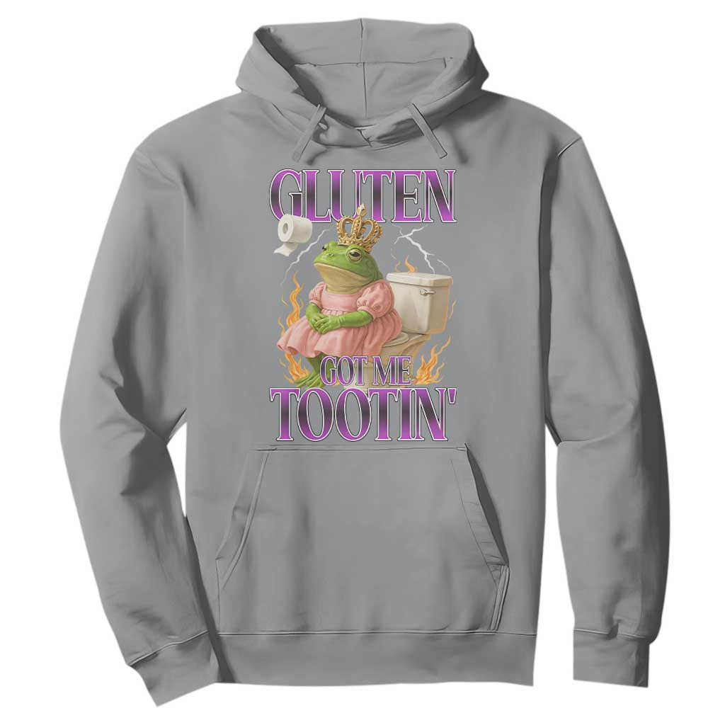 Funny Gluten Free Frog Princess Toilet Meme Hoodie Gluten Got Me Tootin