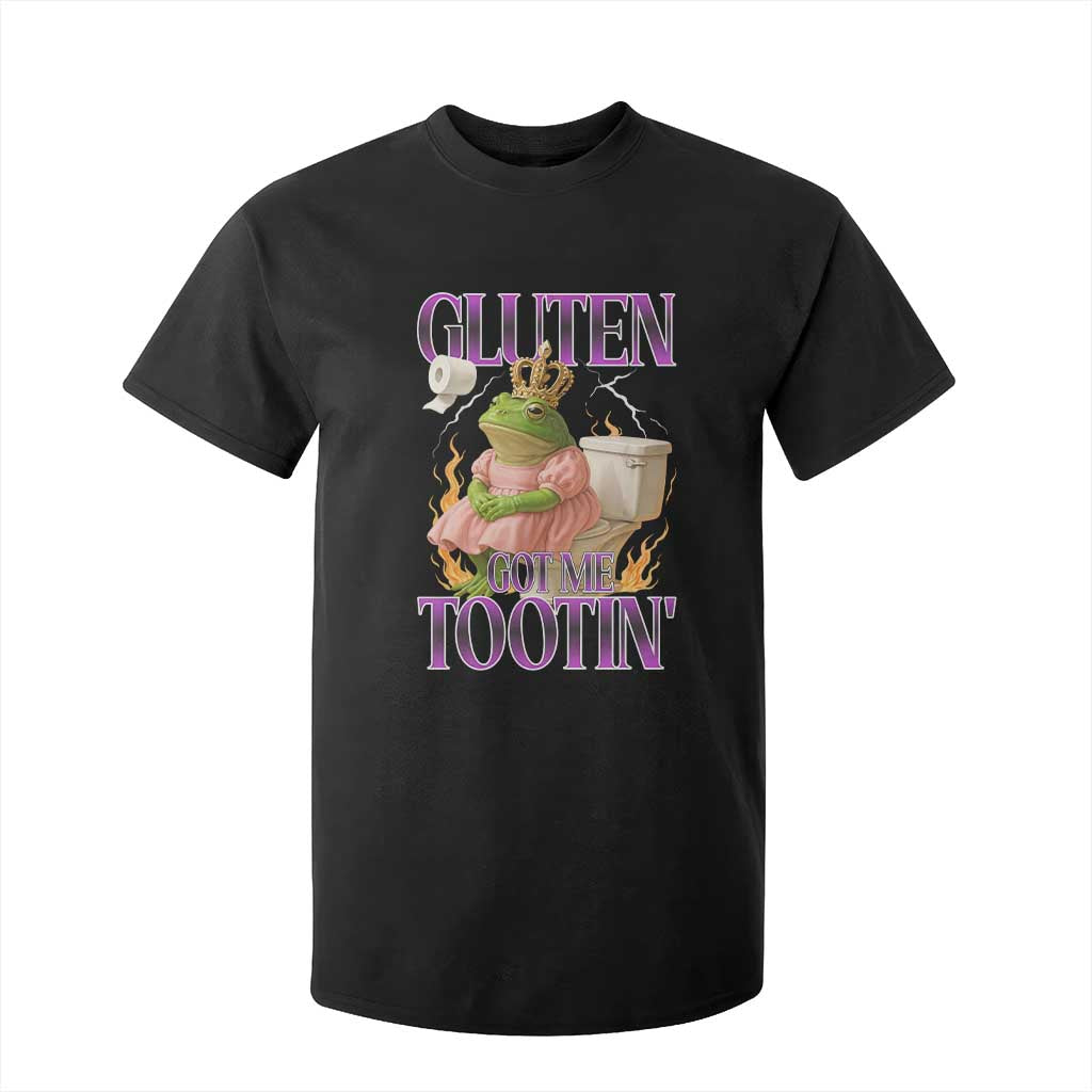 Funny Gluten Free Frog Princess Toilet Meme T Shirt For Kid Gluten Got Me Tootin