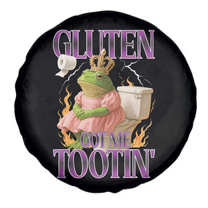 Funny Gluten Free Frog Princess Toilet Meme Spare Tire Cover Gluten Got Me Tootin