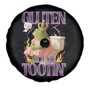 Funny Gluten Free Frog Princess Toilet Meme Spare Tire Cover Gluten Got Me Tootin