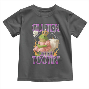 Funny Gluten Free Frog Princess Toilet Meme Toddler T Shirt Gluten Got Me Tootin