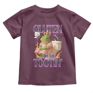 Funny Gluten Free Frog Princess Toilet Meme Toddler T Shirt Gluten Got Me Tootin