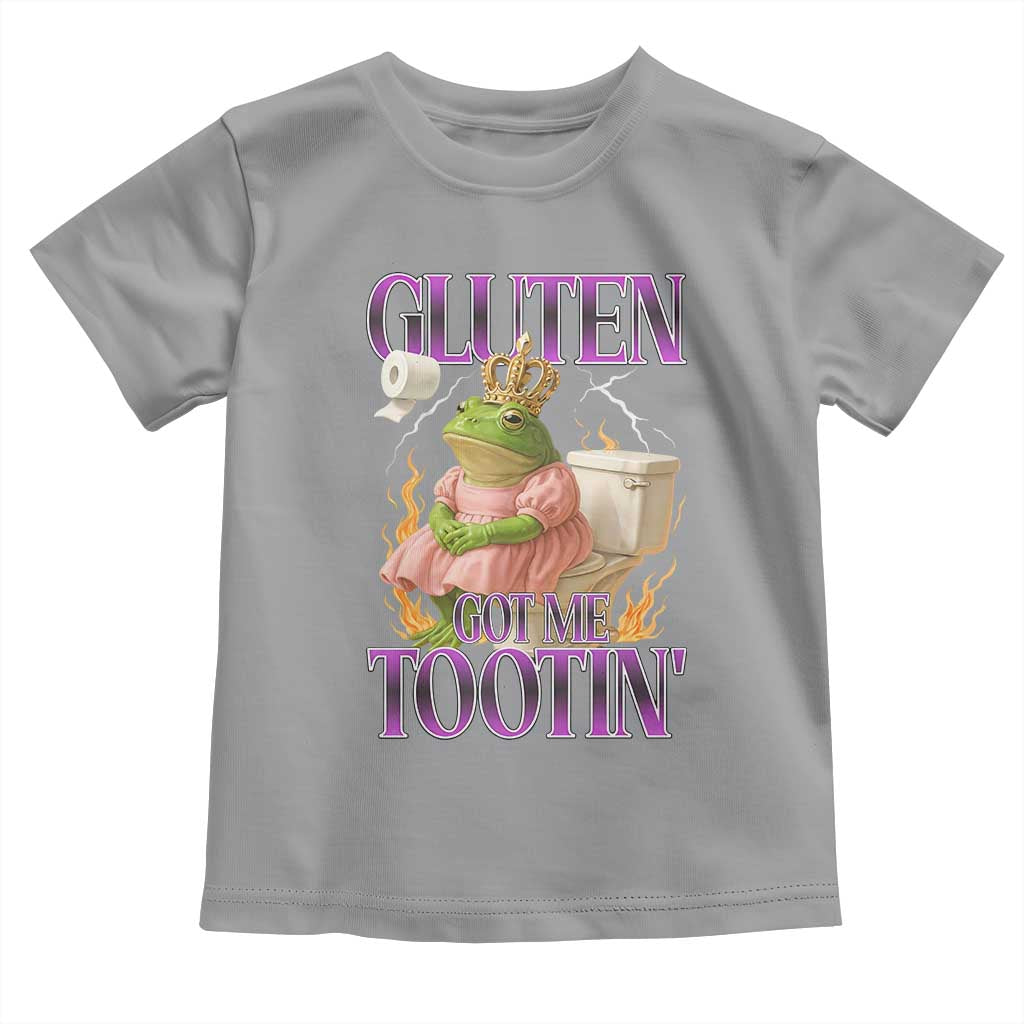 Funny Gluten Free Frog Princess Toilet Meme Toddler T Shirt Gluten Got Me Tootin