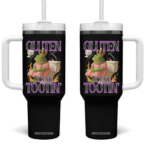 Funny Gluten Free Frog Princess Toilet Meme Tumbler With Handle Gluten Got Me Tootin