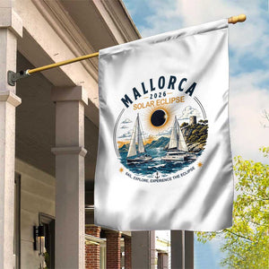 Mallorca Spain 2026 Total Solar Eclipse Garden Flag Sailing Cruise Totality Sail Explore Experience Travel Souvenir