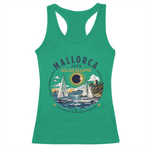 Mallorca Spain 2026 Total Solar Eclipse Racerback Tank Top Sailing Cruise Totality Sail Explore Experience Travel Souvenir
