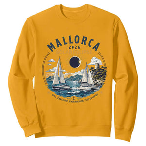 Mallorca Spain 2026 Total Solar Eclipse Sweatshirt Sailing Cruise Totality Sail Explore Experience Travel Souvenir