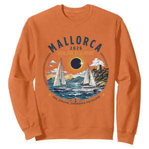 Mallorca Spain 2026 Total Solar Eclipse Sweatshirt Sailing Cruise Totality Sail Explore Experience Travel Souvenir