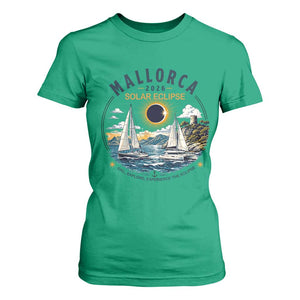 Mallorca Spain 2026 Total Solar Eclipse T Shirt For Women Sailing Cruise Totality Sail Explore Experience Travel Souvenir