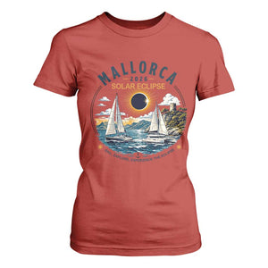 Mallorca Spain 2026 Total Solar Eclipse T Shirt For Women Sailing Cruise Totality Sail Explore Experience Travel Souvenir