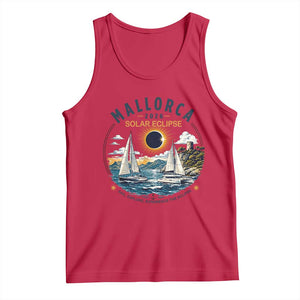 Mallorca Spain 2026 Total Solar Eclipse Tank Top Sailing Cruise Totality Sail Explore Experience Travel Souvenir
