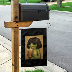 Funny Frog Bob Haircut Renaissance Painting Meme Garden Flag
