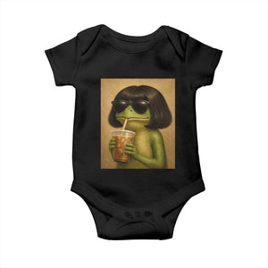 Funny Frog Bob Haircut Renaissance Painting Meme Baby Onesie