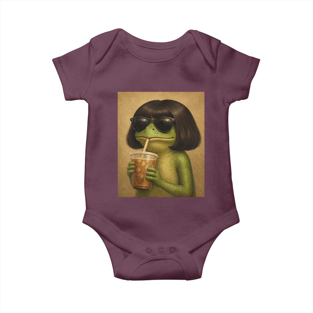 Funny Frog Bob Haircut Renaissance Painting Meme Baby Onesie