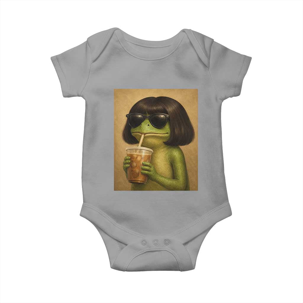 Funny Frog Bob Haircut Renaissance Painting Meme Baby Onesie