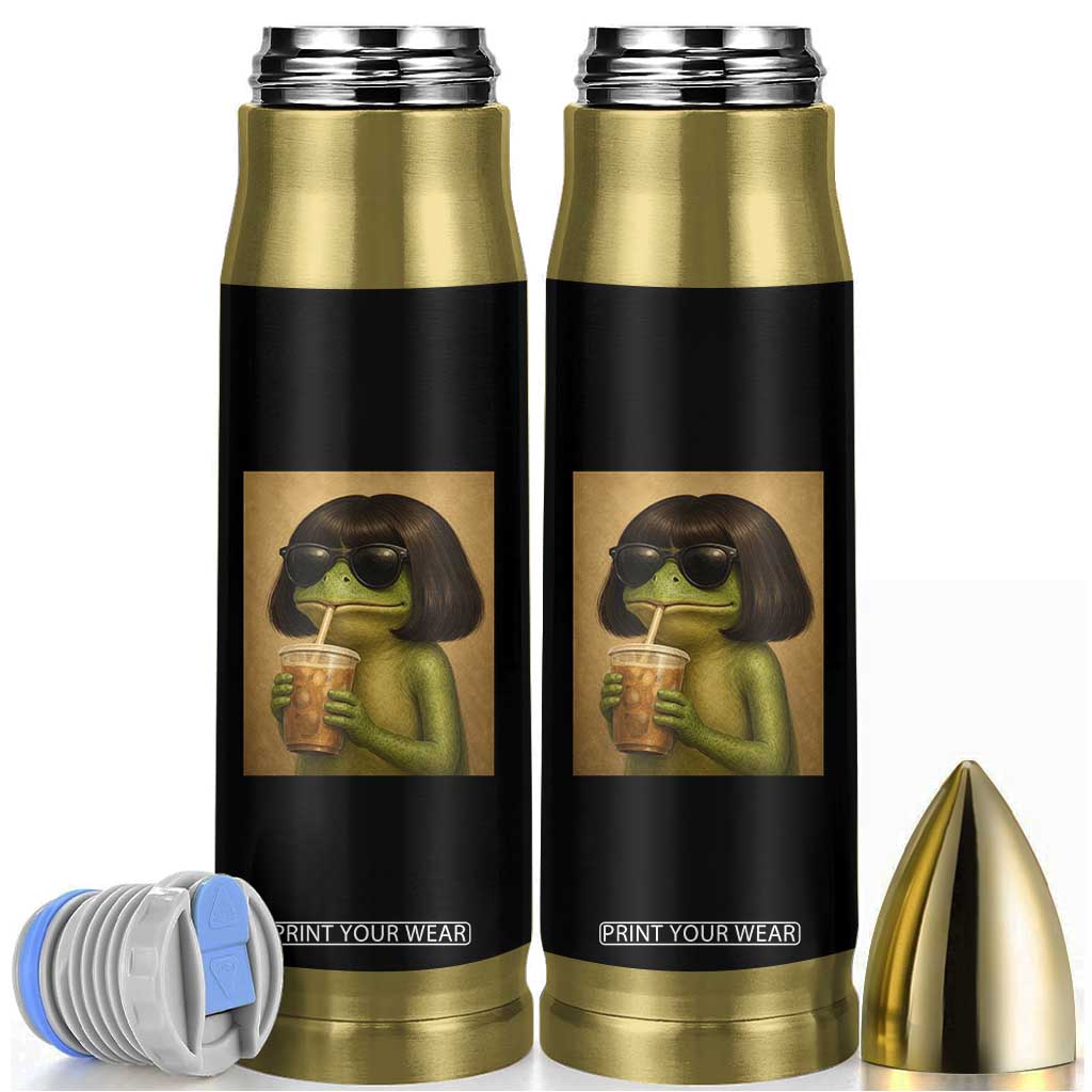 Funny Frog Bob Haircut Renaissance Painting Meme Bullet Tumbler TS02 Black Print Your Wear
